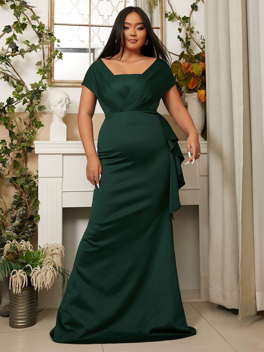 Plus Emerald Green Mermaid Evening Dress PXH2461