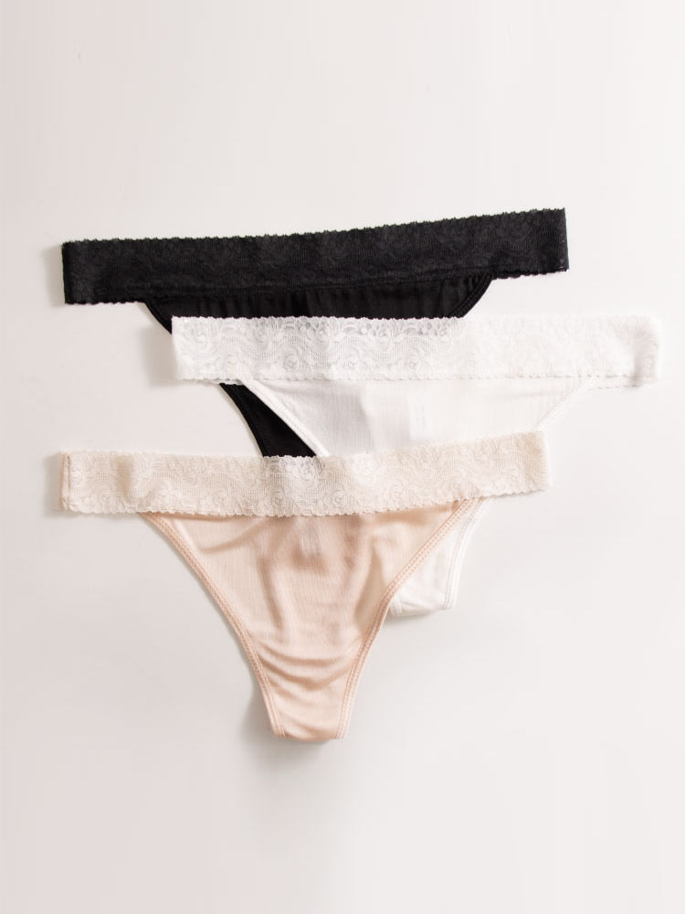 Pure Silk Sexy Thong Panty (Bra NOT Included)