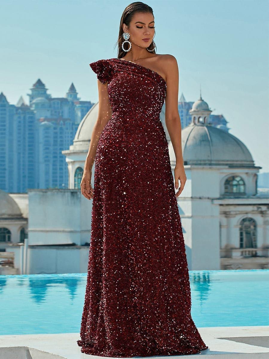 One Shoulder Prom Dress XJ913