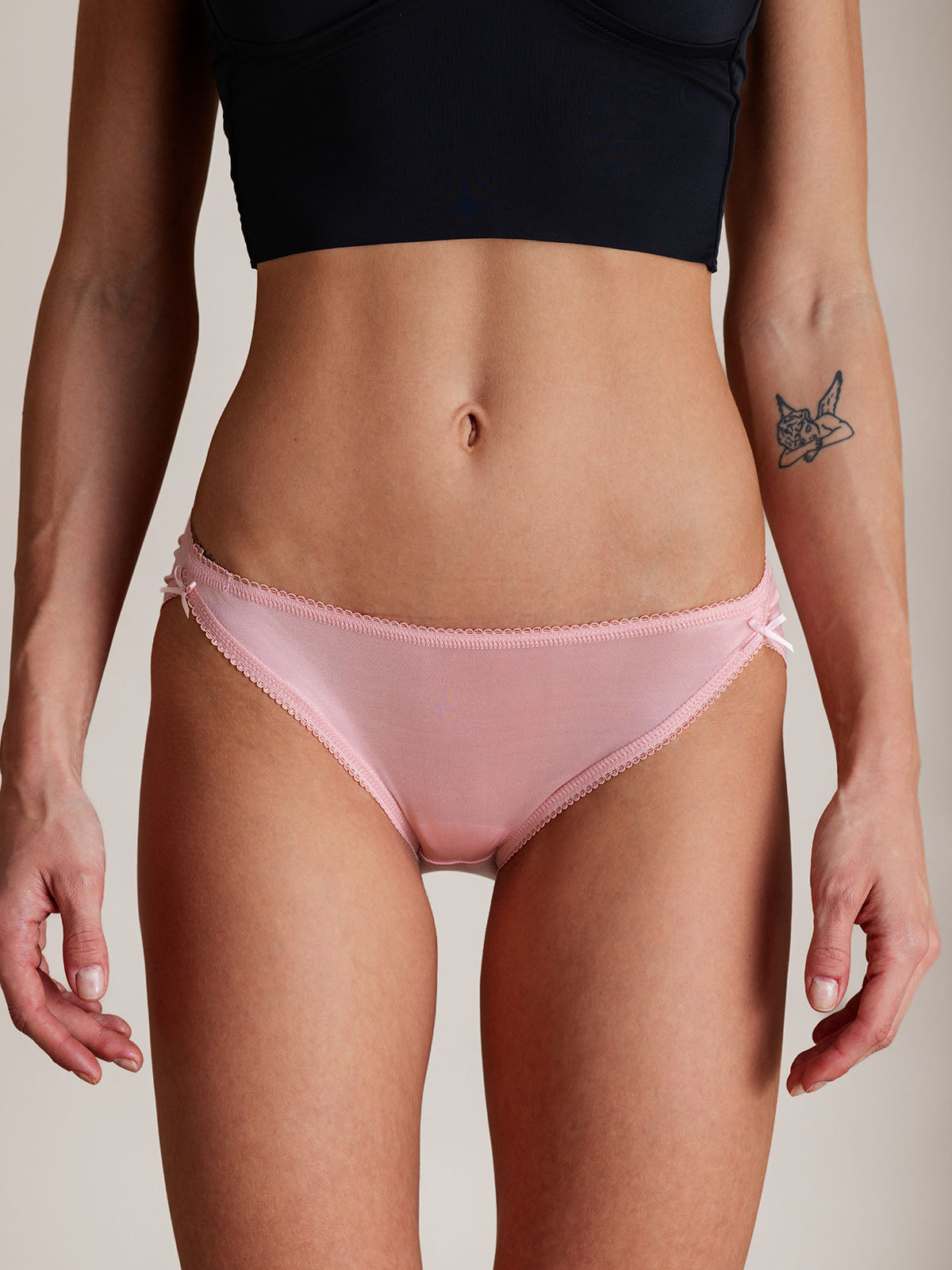 Pure Silk Panty with Bow Design