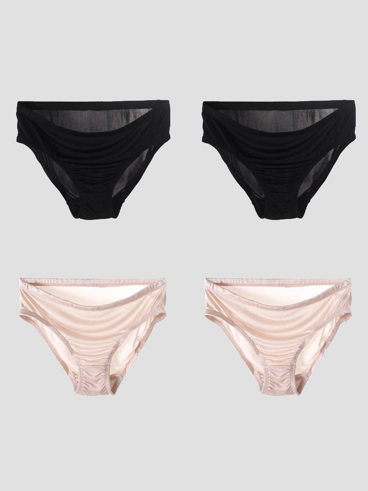 4Pcs Mulberry Silk Jersey Panties (Bra NOT Included)